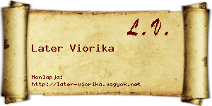 Later Viorika névjegykártya